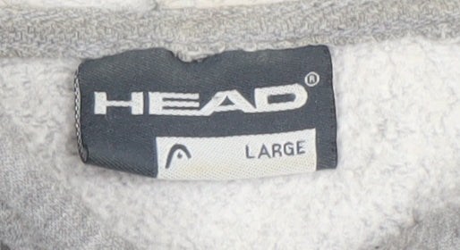 Head Mens Grey Full Zip Hoodie Large Regular Fit Sportswear