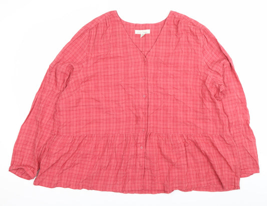 Seasalt Cornwall Women’s Pink Long Sleeve Tunic Blouse Size 22