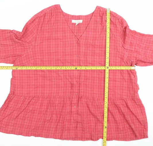 Seasalt Cornwall Women’s Pink Long Sleeve Tunic Blouse Size 22