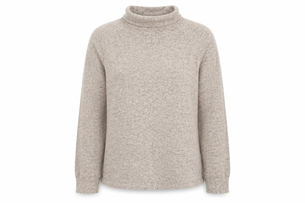 Next Womens Beige Roll Neck Pullover Sweatshirt Size 14