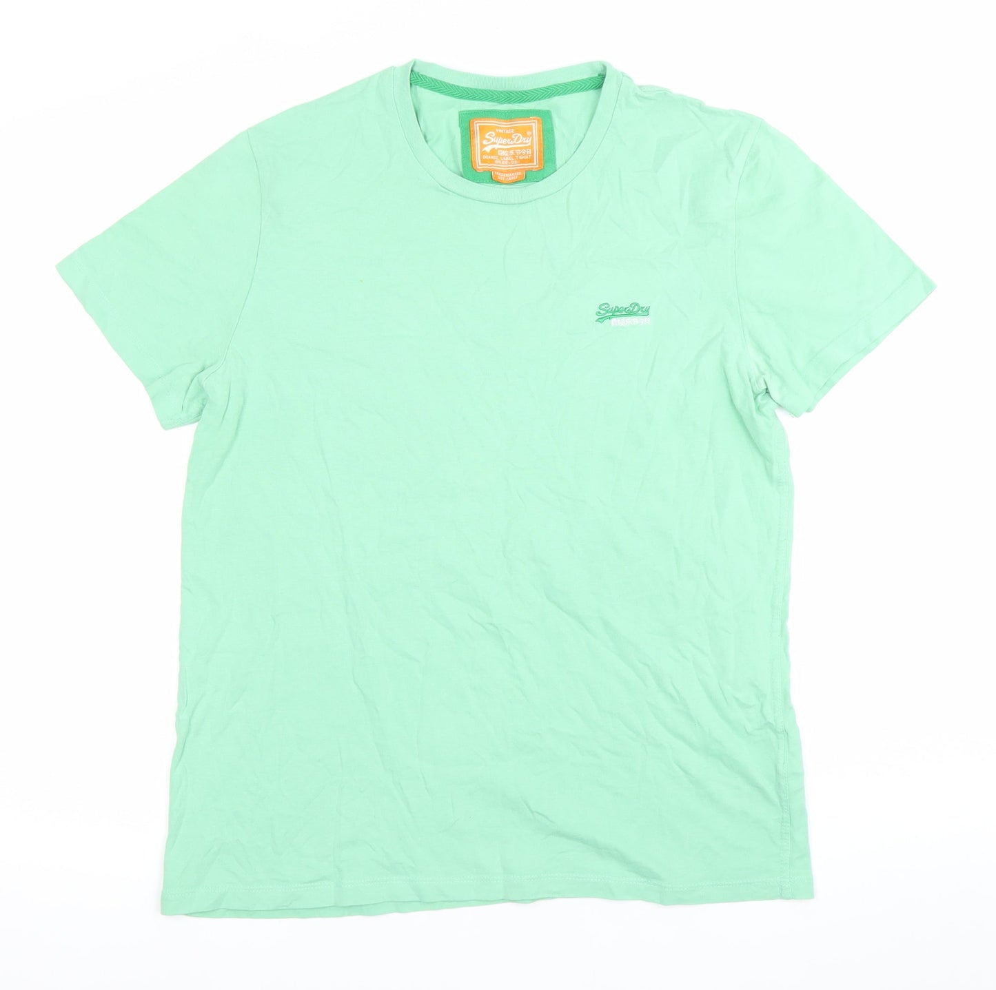 Superdry Men’s Green Large Crew Neck Cotton Short Sleeve T-Shirt