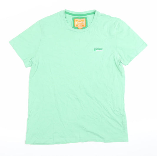 Superdry Men’s Green Large Crew Neck Cotton Short Sleeve T-Shirt
