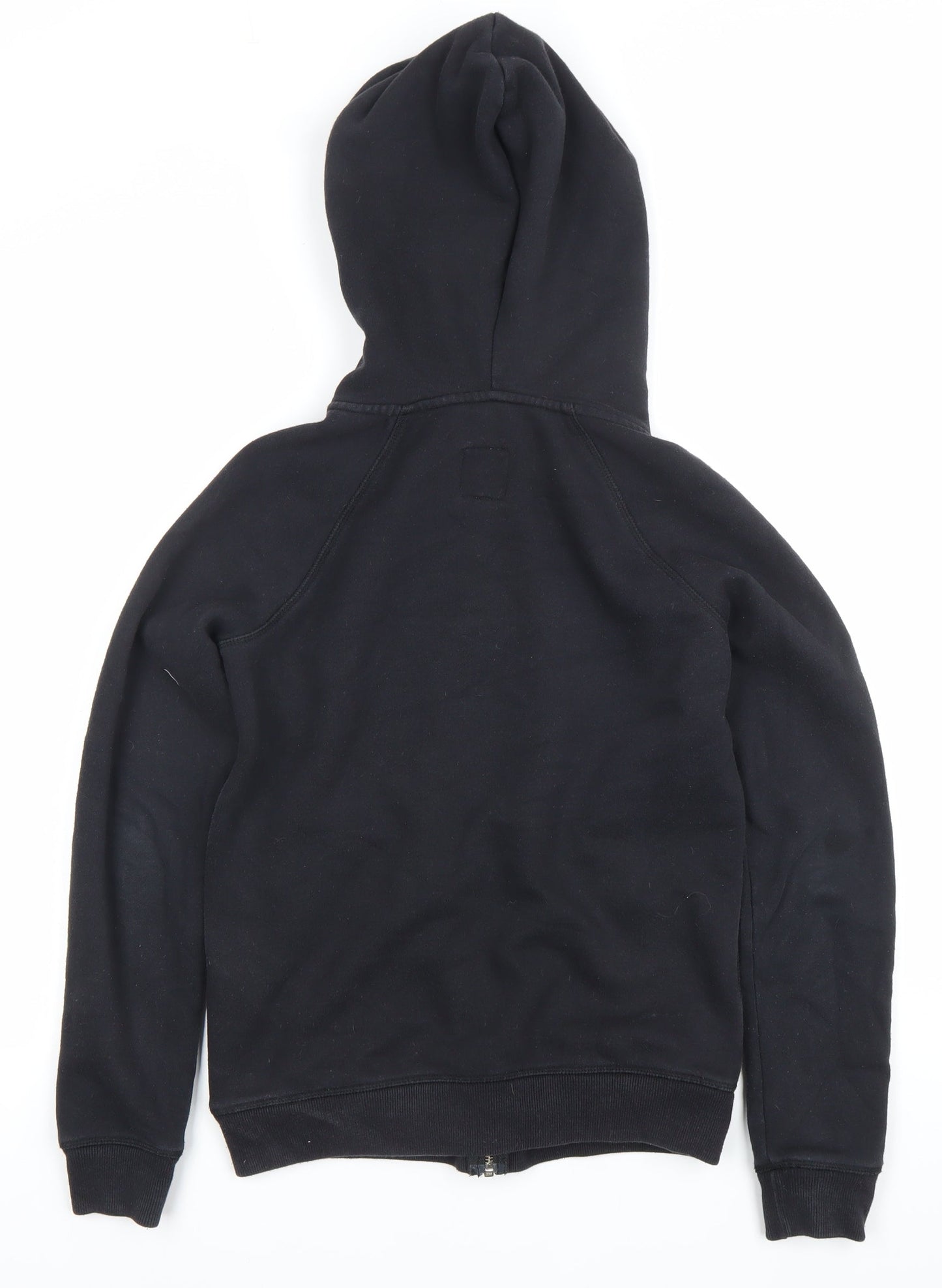 Jack Wills Womens Black Full Zip Hoodie Size UK 6 Cotton Blend