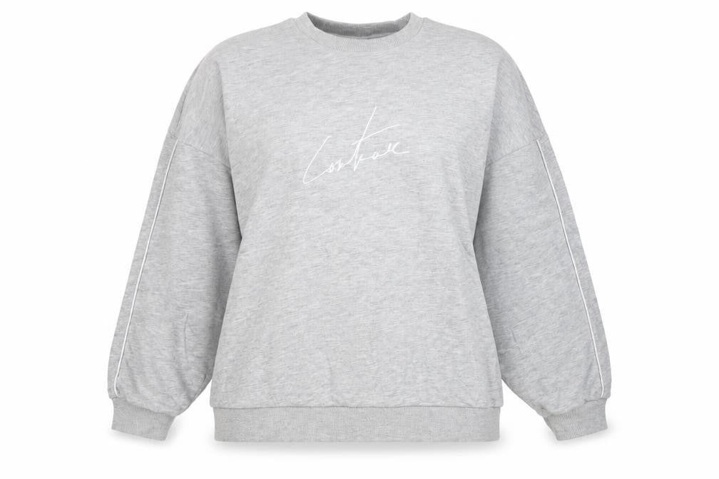 The Couture Club Womens Grey Sweatshirt Size 8 Logo Pullover