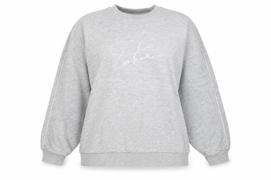 The Couture Club Womens Grey Sweatshirt Size 8 Logo Pullover