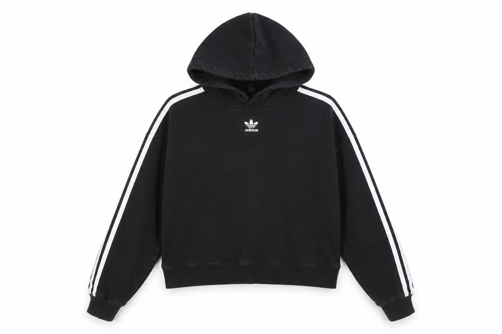 Womens UK 10 Regular adidas Black Pullover Hoodie