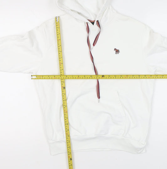Paul Smith Women’s White Hoodie Small Organic Cotton Pullover