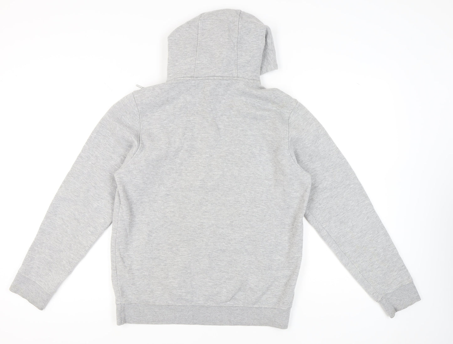 Bench Mens Grey Pullover Hoodie L Regular Fit Logo Sweatshirt
