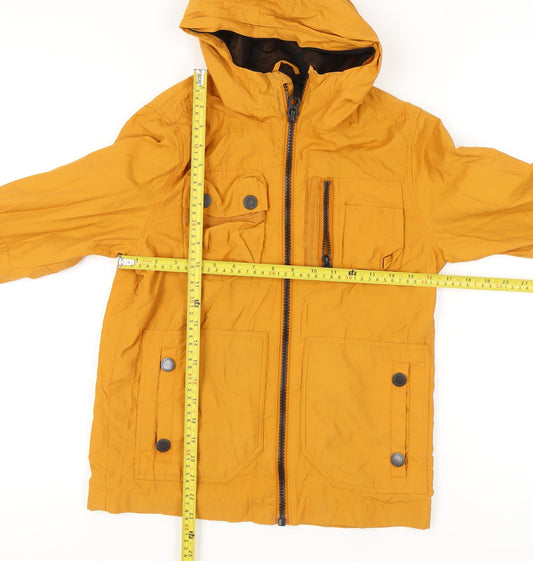 Next Boys Yellow Hooded Parka Jacket Age 11 Years Lightweight Casual