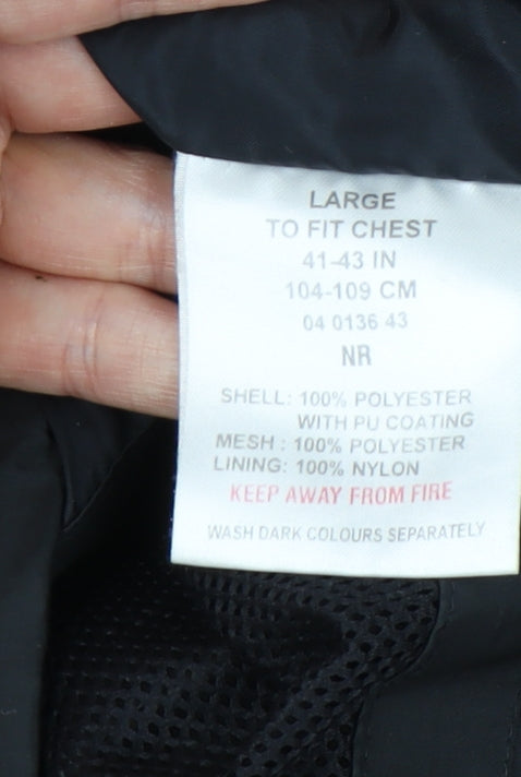 Peter Storm Men’s Black L 41-43" Rain Coat Jacket Waterproof Hooded