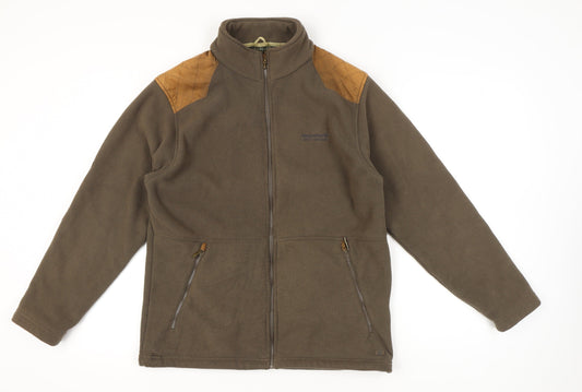 Regatta Mens Brown Fleece Outdoor Jacket Size M 40in Quilted Trim