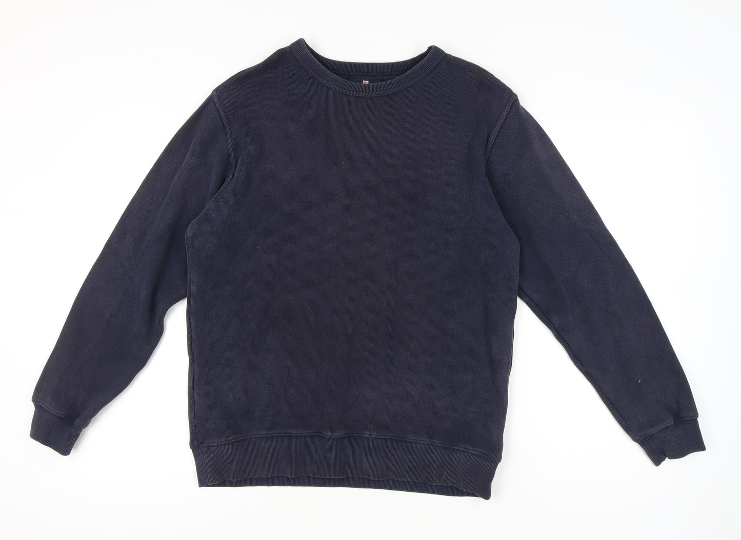 Marks and Spencer Blue Harbour Men's Dark Navy Sweatshirt M Regular Fit Crew Neck