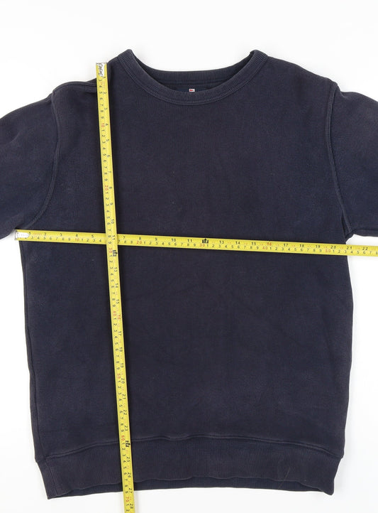 Marks and Spencer Blue Harbour Men's Dark Navy Sweatshirt M Regular Fit Crew Neck