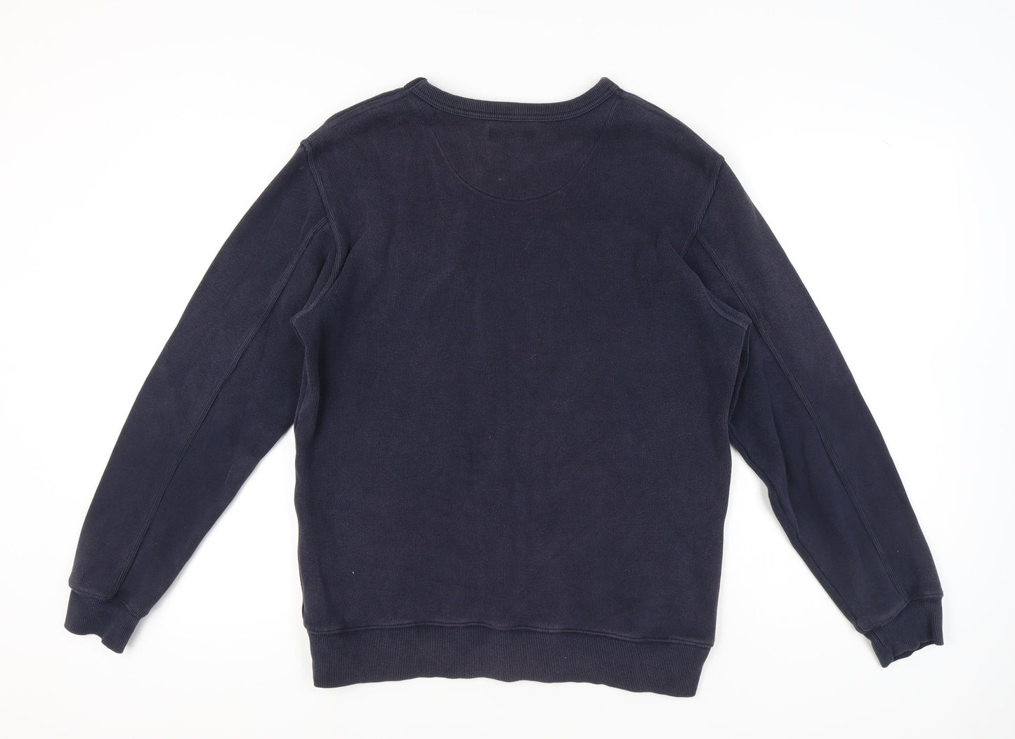 Marks and Spencer Blue Harbour Men's Dark Navy Sweatshirt M Regular Fit Crew Neck