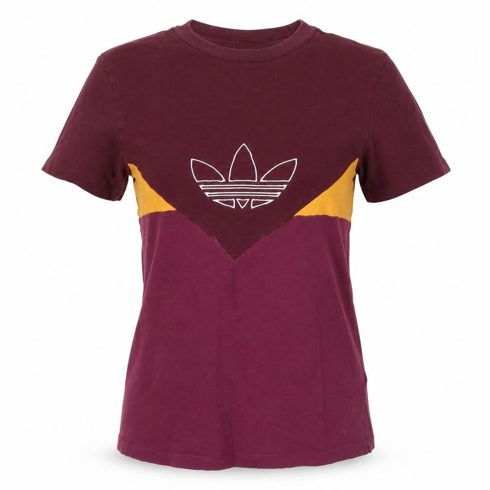 Womens UK Size 6 adidas Multicoloured 100% Cotton T-Shirt