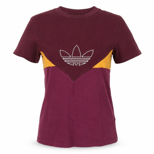 Womens UK Size 6 adidas Multicoloured 100% Cotton T-Shirt