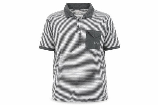 Lee Cooper Men’s Grey Striped Cotton Polo Shirt UK 3XL Casual