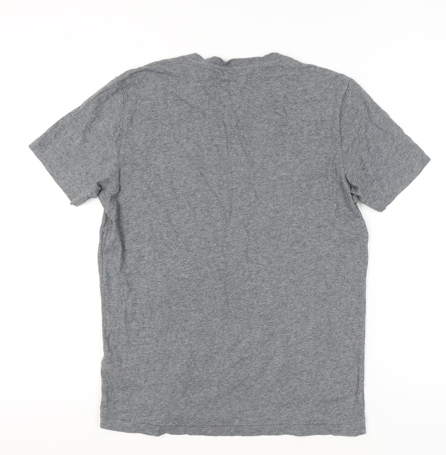 Diesel Men's Grey Cotton Crew Neck Short Sleeve T-Shirt Size L