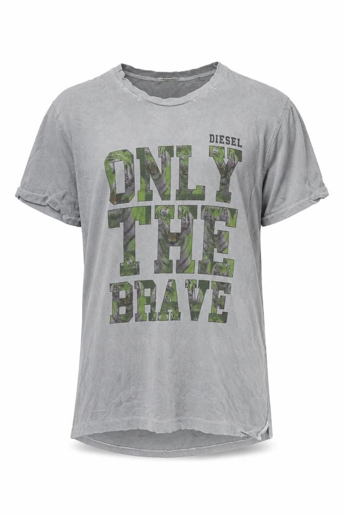 Mens UK Size L Diesel Grey  Cotton T-Shirt