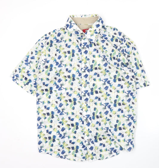 Fat Face Men’s Multicoloured Short Sleeve Button-Up Shirt S