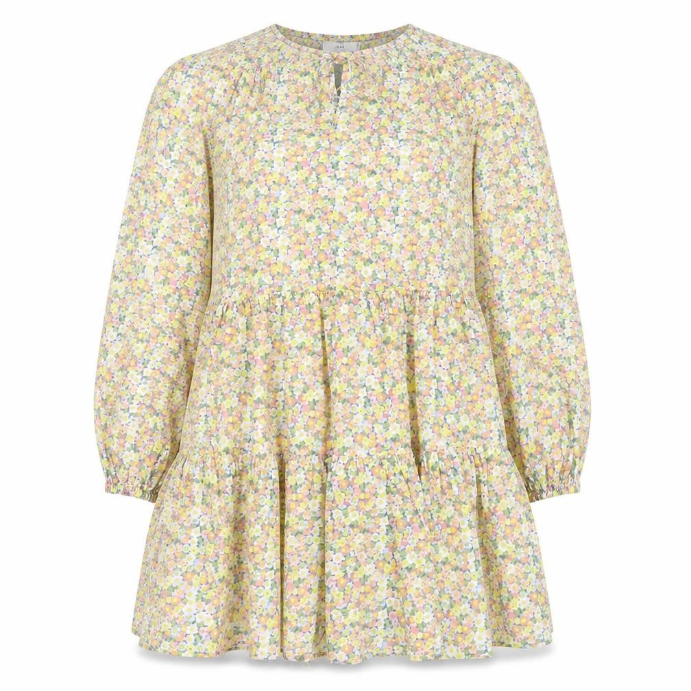 ONLY Women’s Multicoloured Floral Smock Dress L Lightweight Cotton