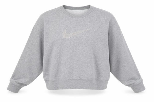 Womens UK M Relaxed Nike Grey Pullover Sweatshirt