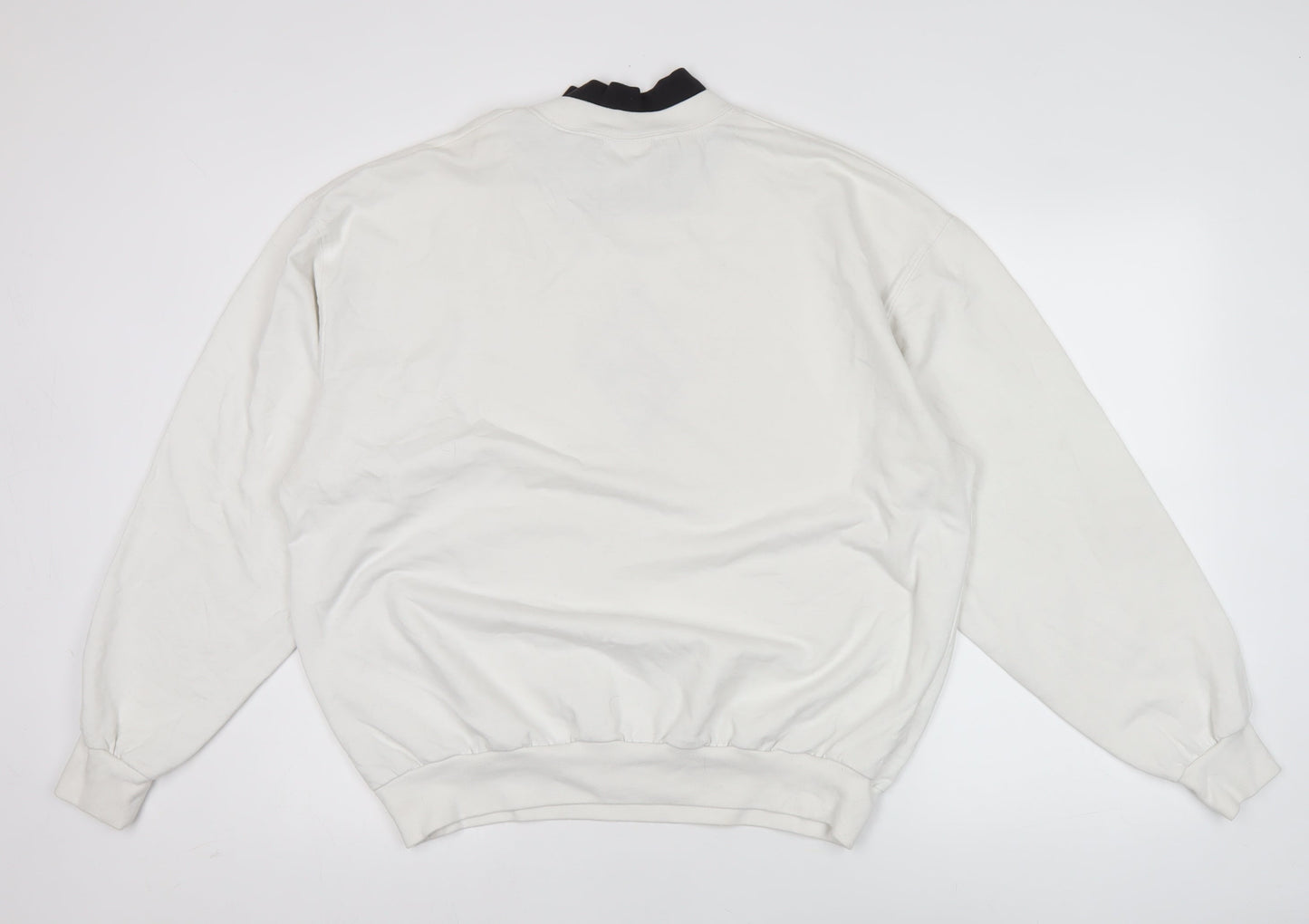 Decorated Originals Women’s White XL Sweatshirt Embroidered Bird Winter Pullover