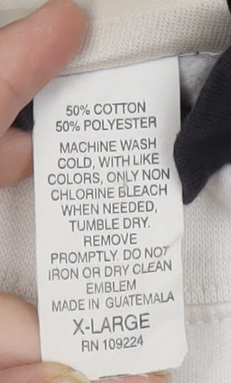 Decorated Originals Women’s White XL Sweatshirt Embroidered Bird Winter Pullover