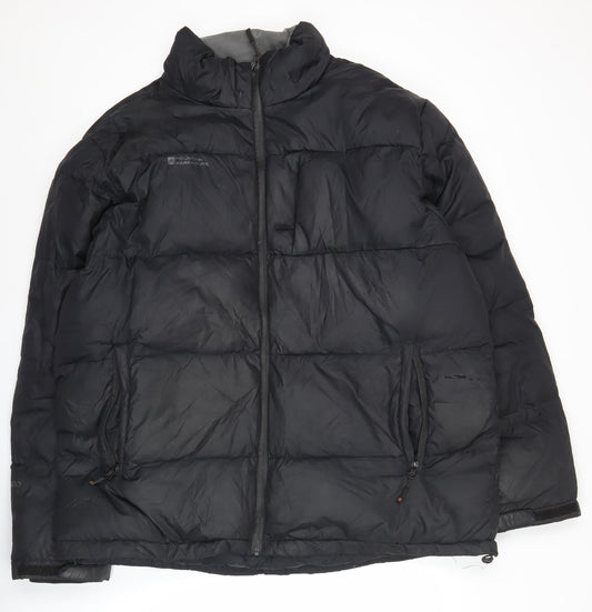 Mountain Warehouse Men Black 2XL Puffer Jacket Down Winter Coat