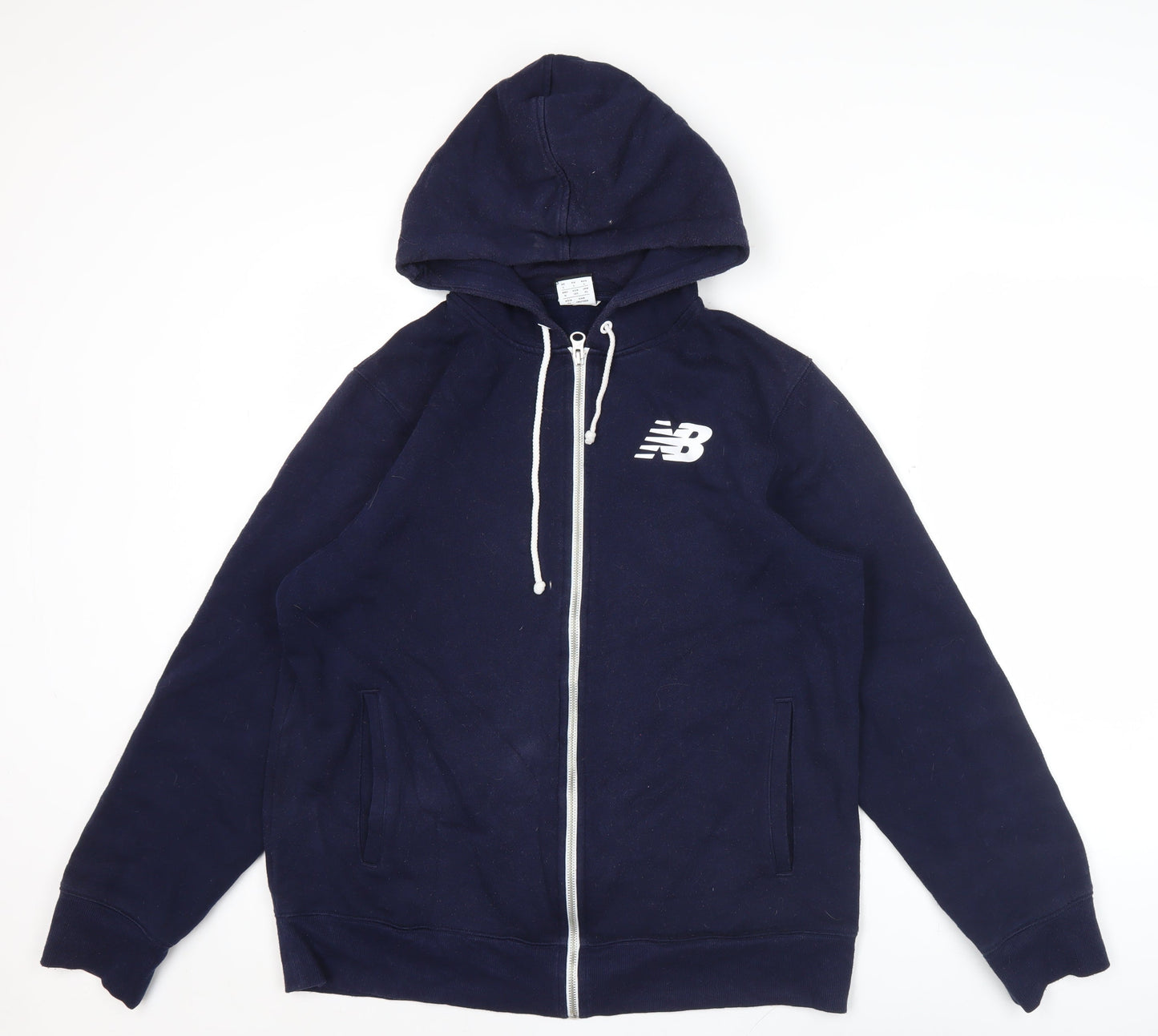 New Balance Men’s Blue Full Zip Hoodie L Logo Sportswear