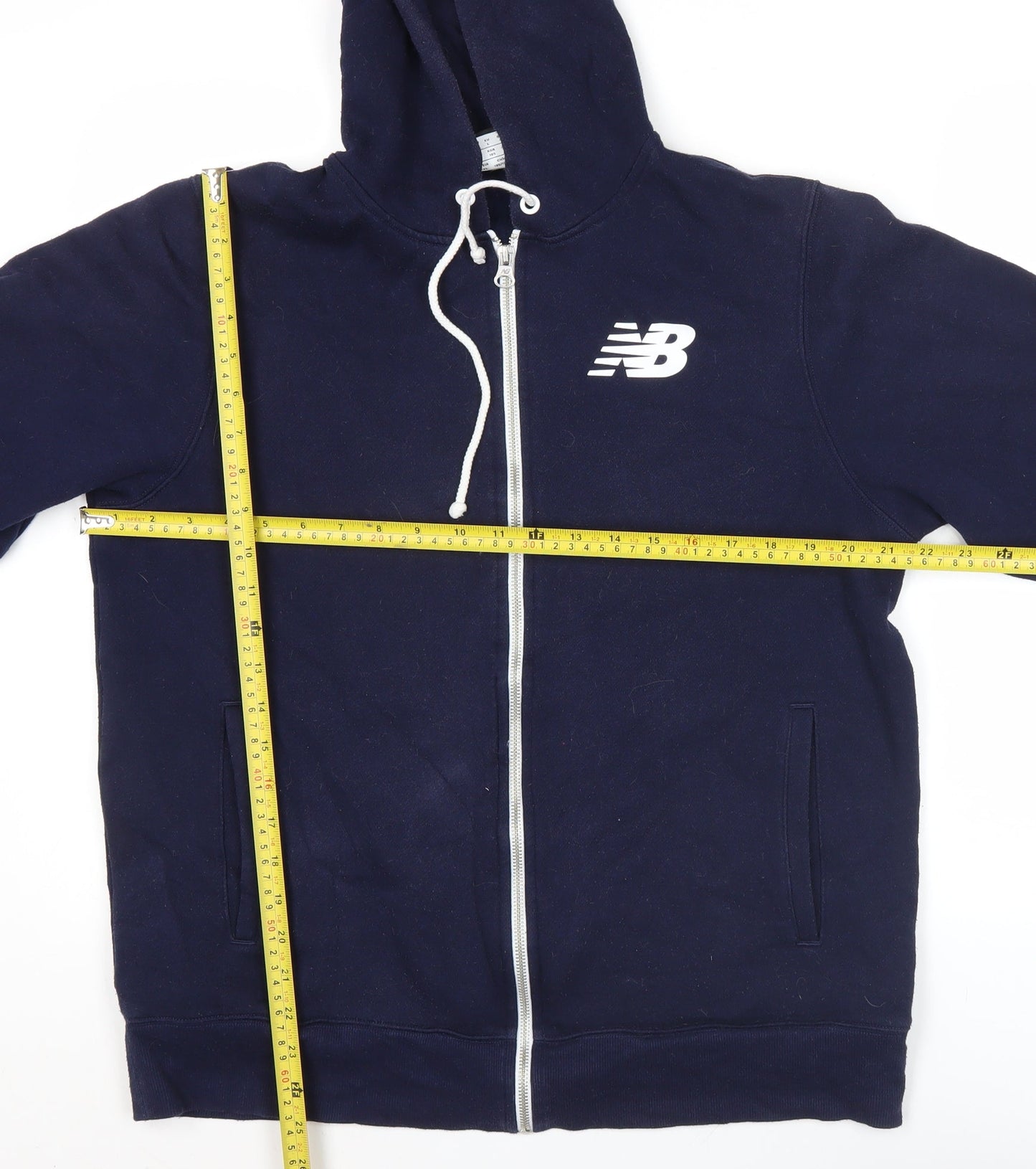 New Balance Men’s Blue Full Zip Hoodie L Logo Sportswear