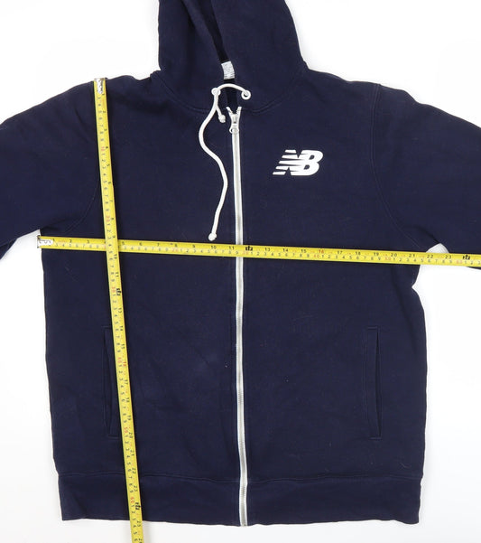 New Balance Men’s Blue Full Zip Hoodie L Logo Sportswear