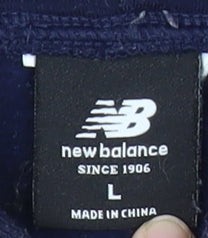 New Balance Men’s Blue Full Zip Hoodie L Logo Sportswear