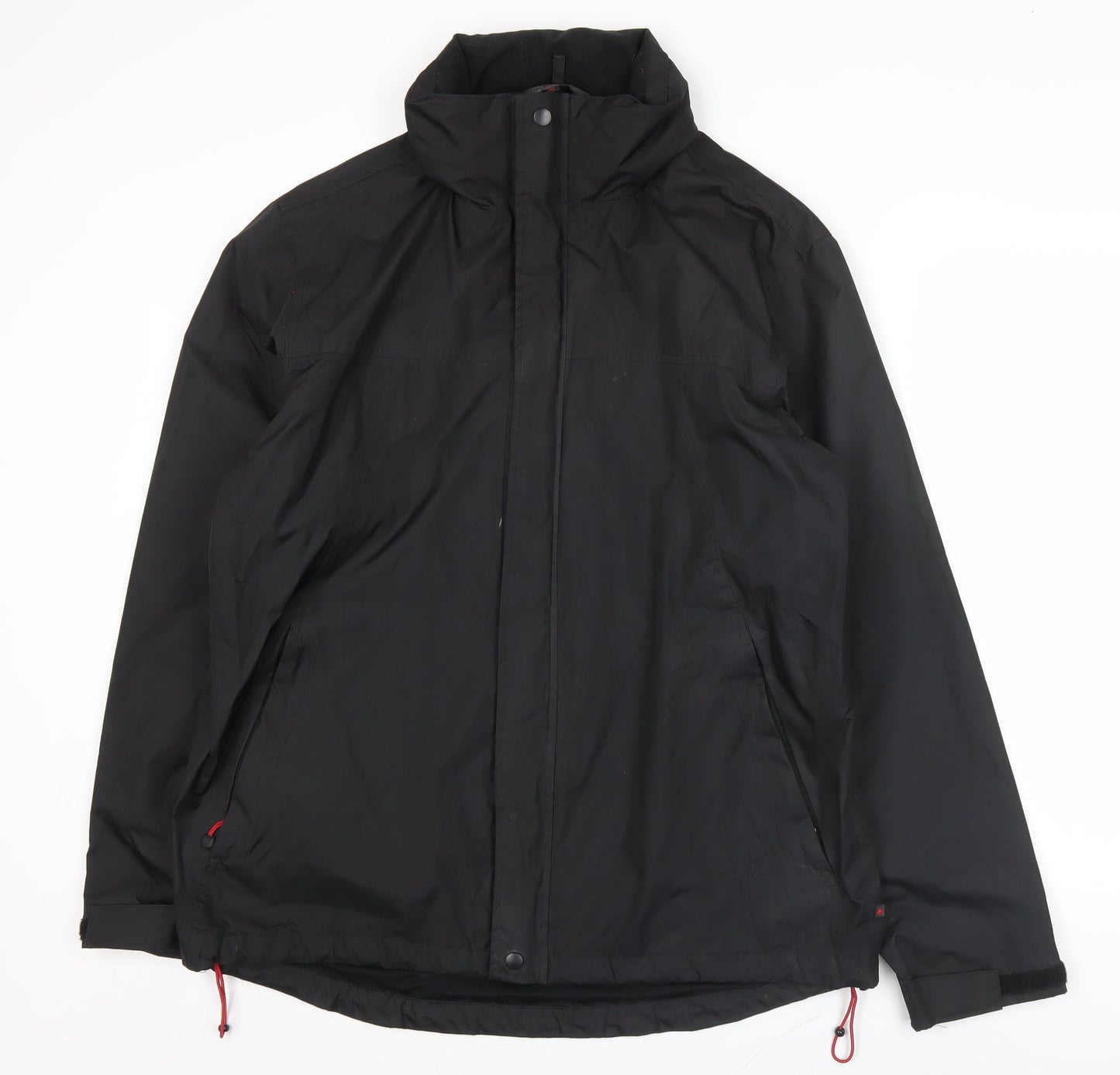OneValley Men's Black M Basic Outdoor Full Zip Jacket Polyester