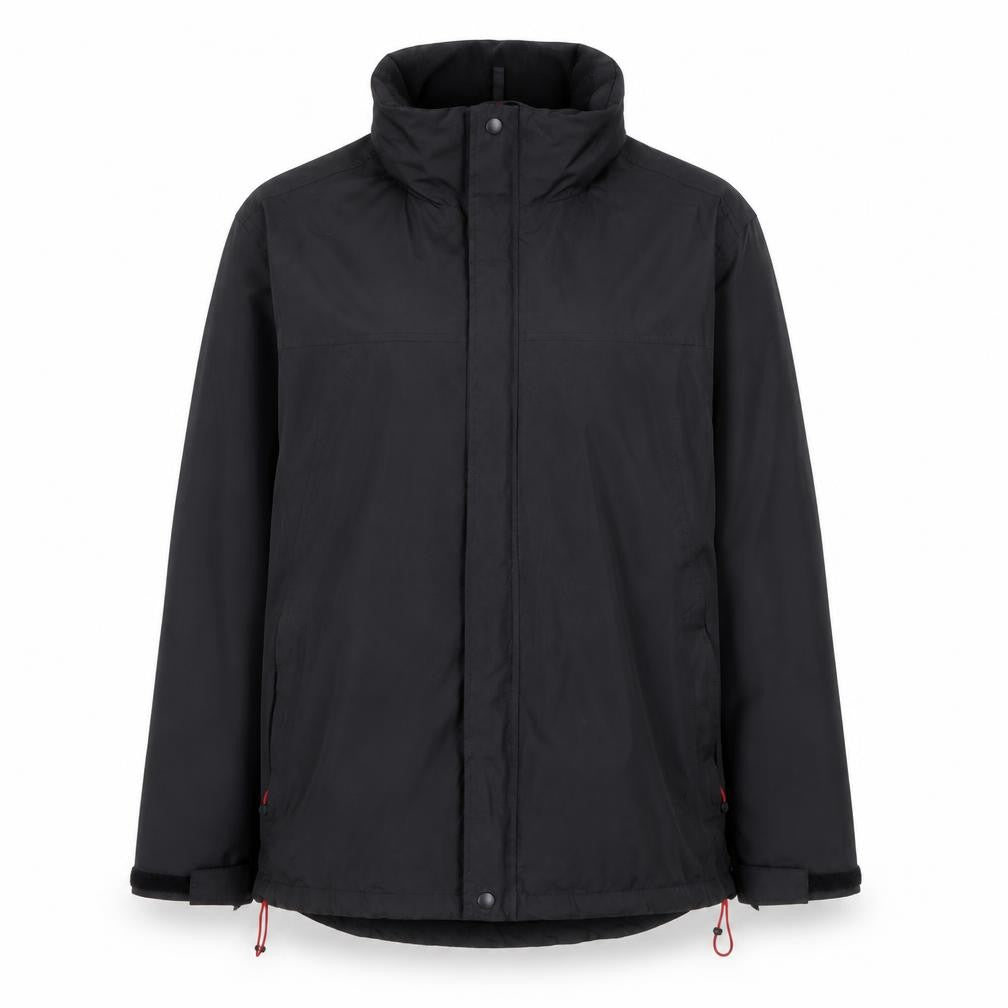 OneValley Men's Black M Basic Outdoor Full Zip Jacket Polyester