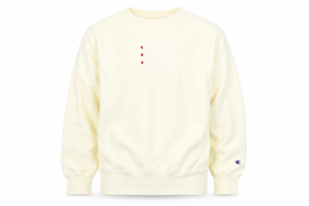 Mens UK M Regular Champion Ivory Pullover Sweatshirt