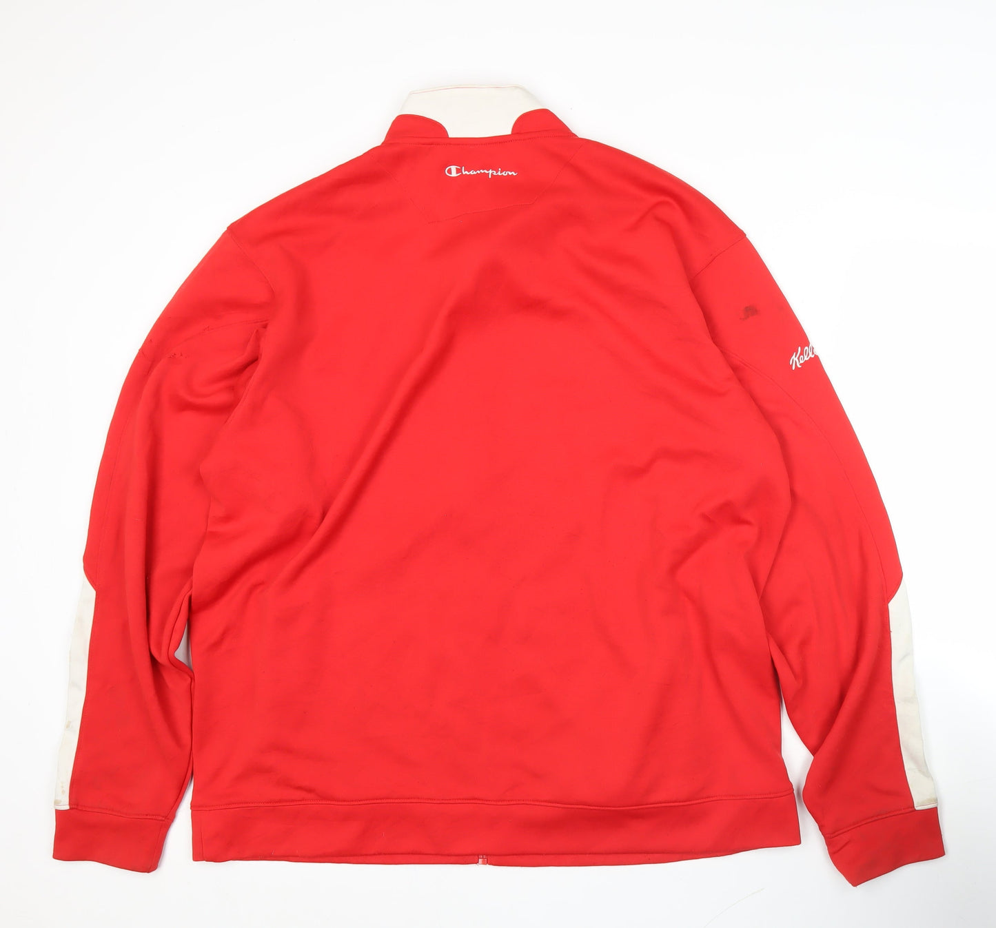 Champion Men’s Red XL Track Jacket Full Zip Polyester Sportswear