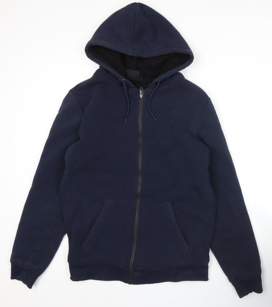New Era NBA Men’s Blue Full Zip Hoodie Size M Regular Fit Fleece