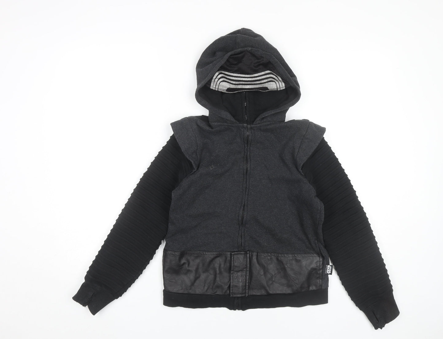 Disney Store Star Wars Boys Black Full Zip Hoodie 9-10 Years Kylo Ren