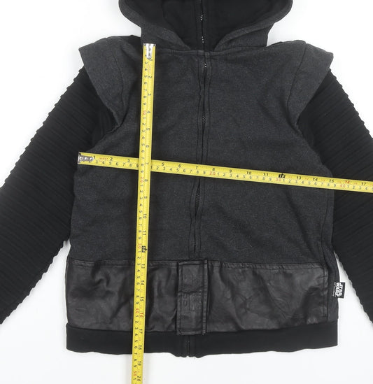 Disney Store Star Wars Boys Black Full Zip Hoodie 9-10 Years Kylo Ren