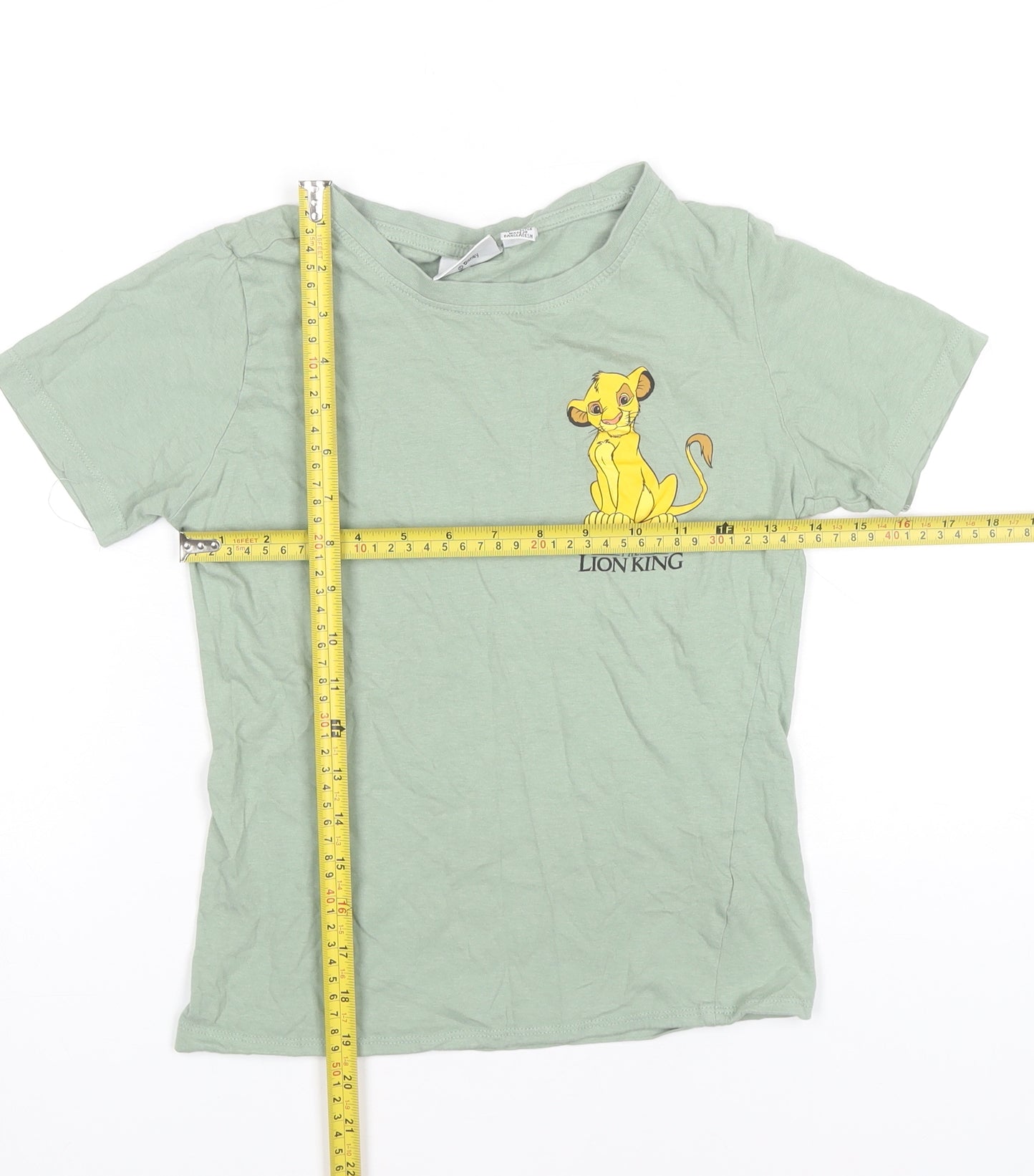 Disney Women’s Green Lion King Simba T-Shirt 2XS Cotton Casual
