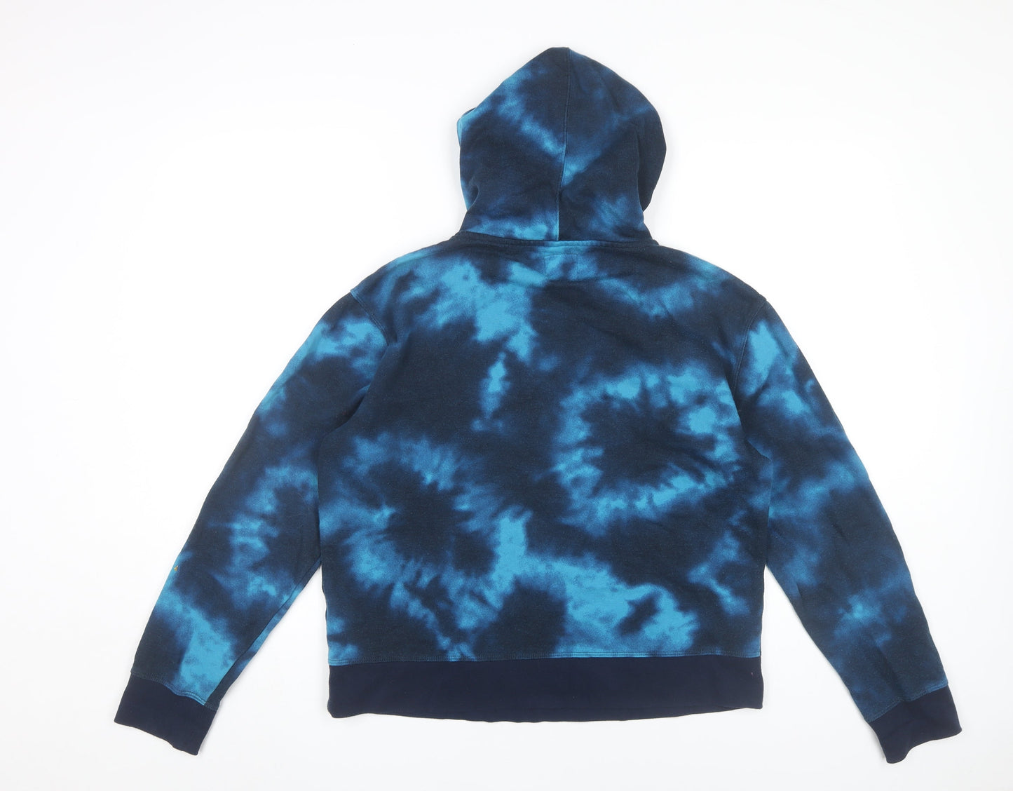 Champion Unisex Adults Blue Tie Dye Pullover Hoodie L Regular Fit