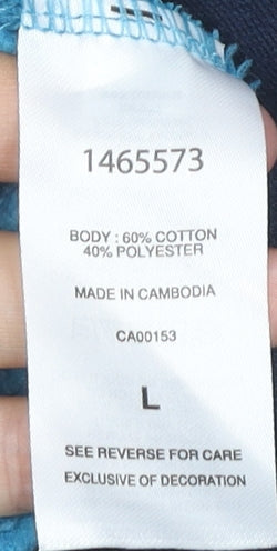 Champion Unisex Adults Blue Tie Dye Pullover Hoodie L Regular Fit