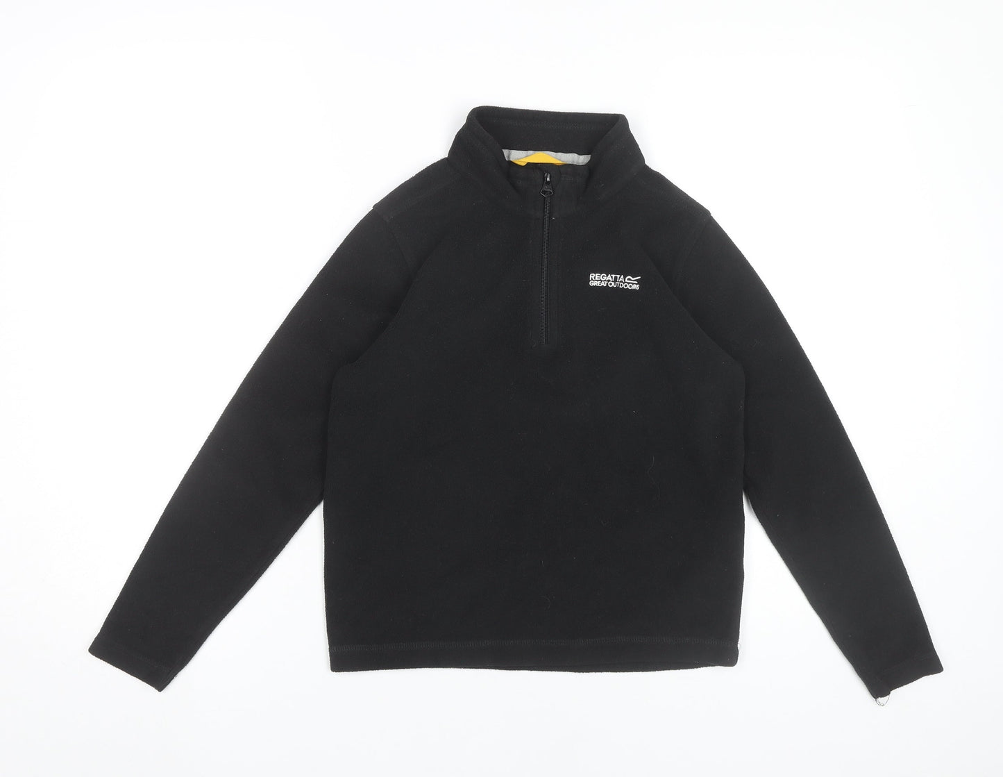 Regatta Boys Black Fleece Pullover Sweatshirt 11-12 Years 1/4 Zip Outdoor