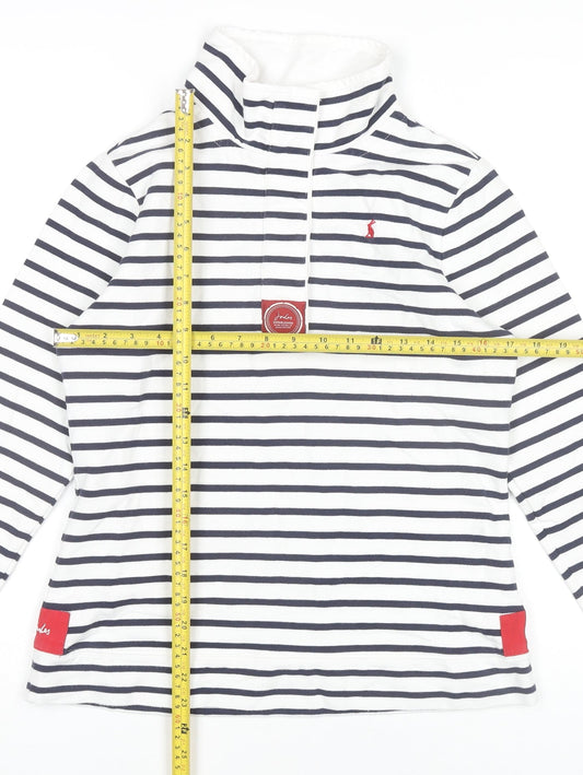 Joules Women’s Navy Striped Sweatshirt UK 10 Cotton Pullover