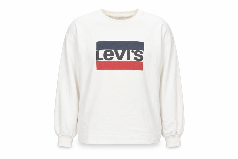 Womens UK S Regular Levi's White Pullover Sweatshirt