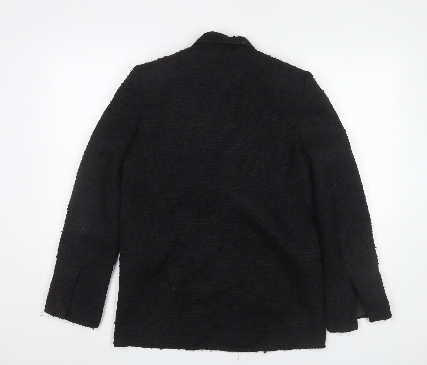 Zara Womens Black Blazer XS Mid-Length Classic Button Jacket
