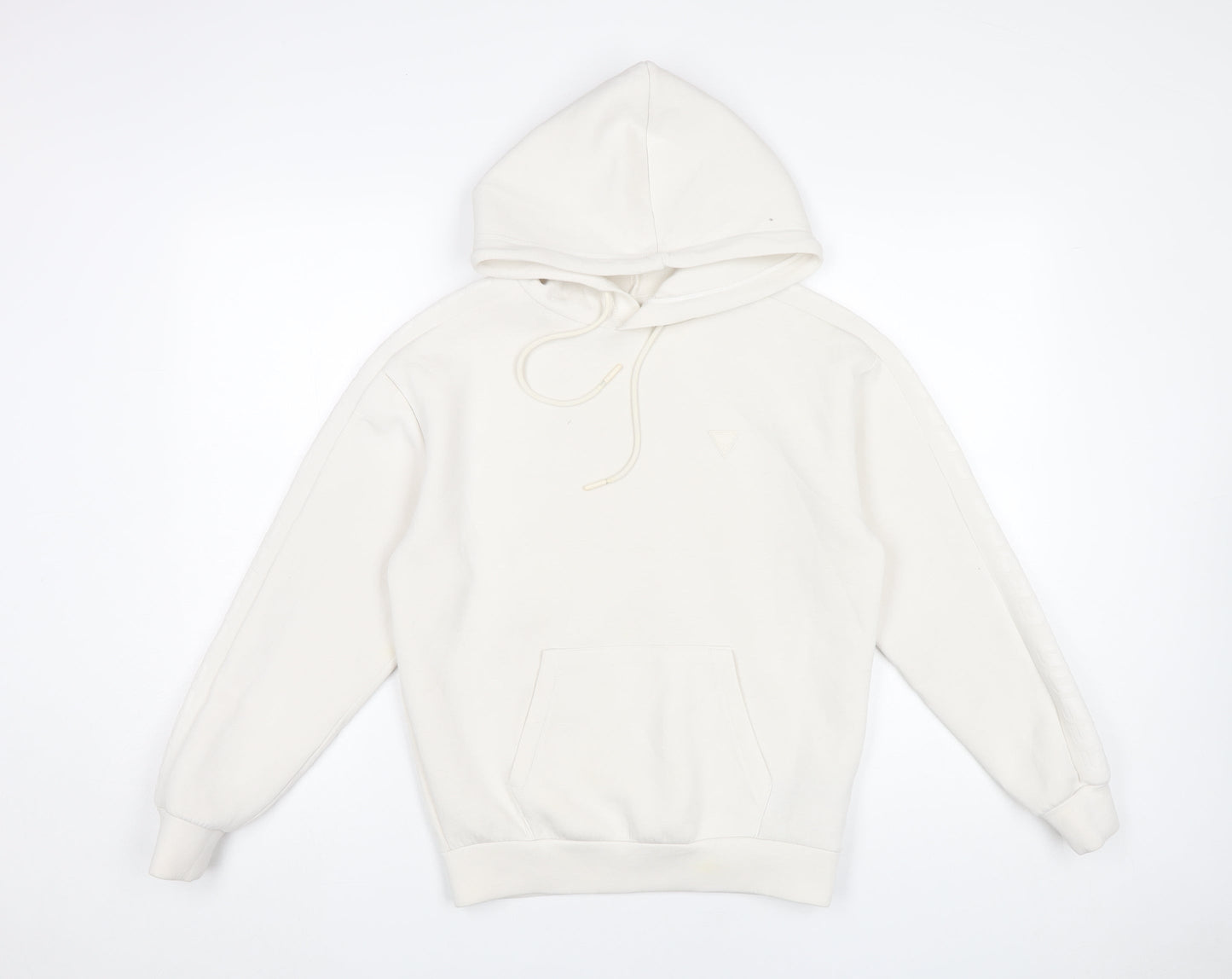 Guess Women’s Ivory Hoodie XS Pullover Viscose Blend