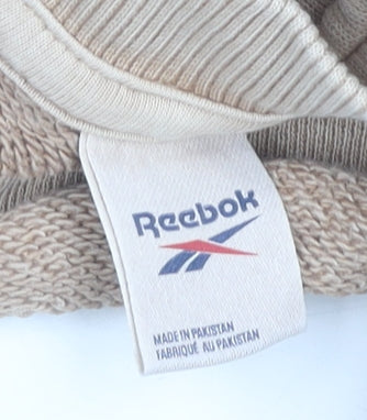 Reebok Womens Beige Pullover Sweatshirt M Casual Athletic