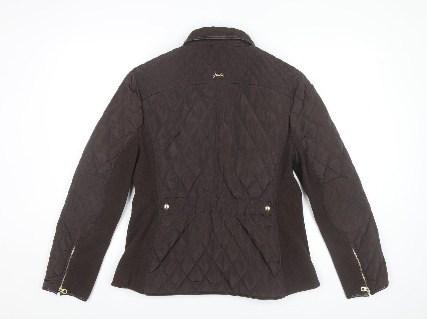 Joules Womens Brown Quilted Mid-Length Jacket Size 16